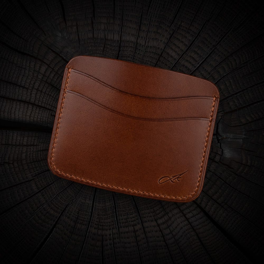 Minimalistlik nahast kaarditasku - Pruun