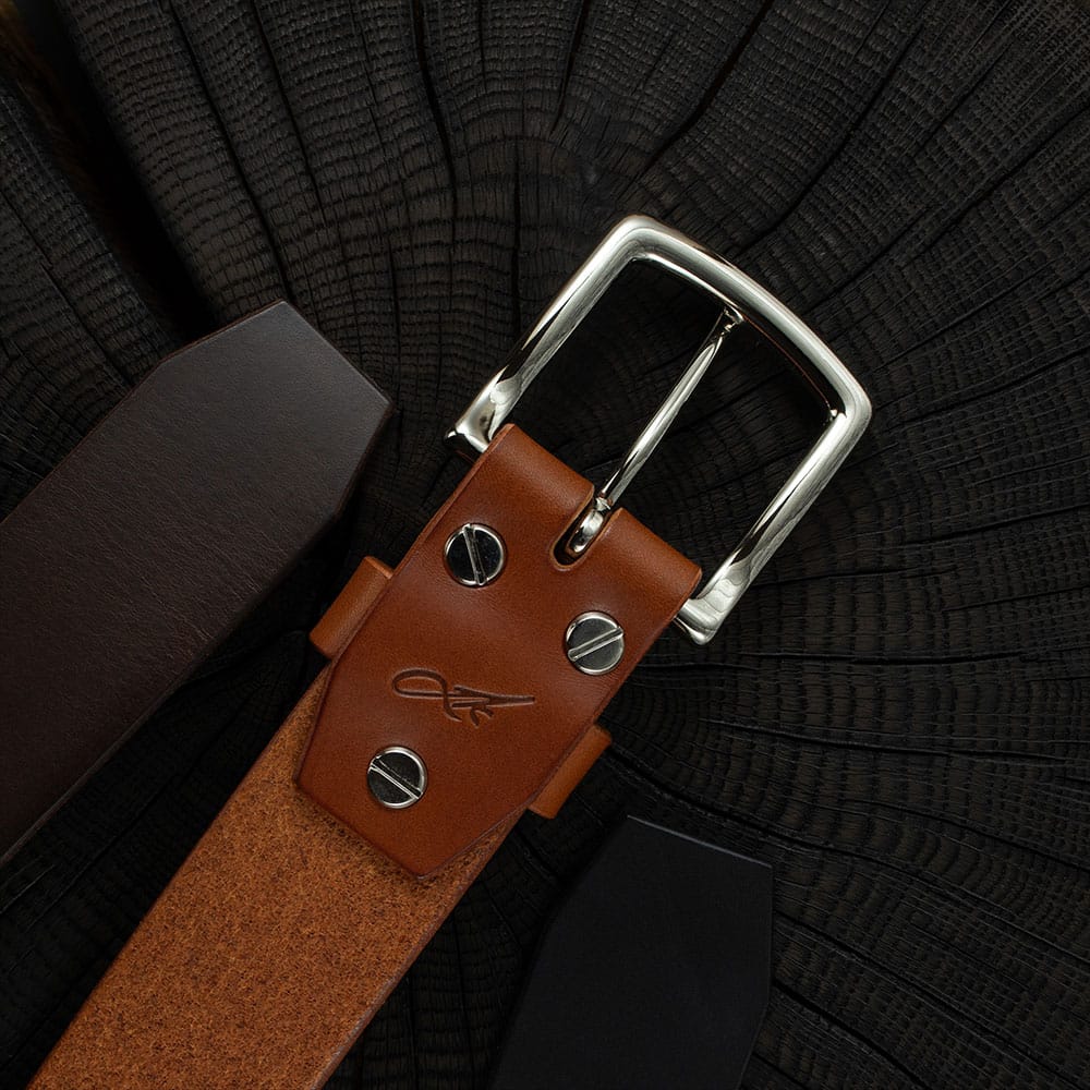 Meeste nahast püksirihm - Pruun (personaliseering)