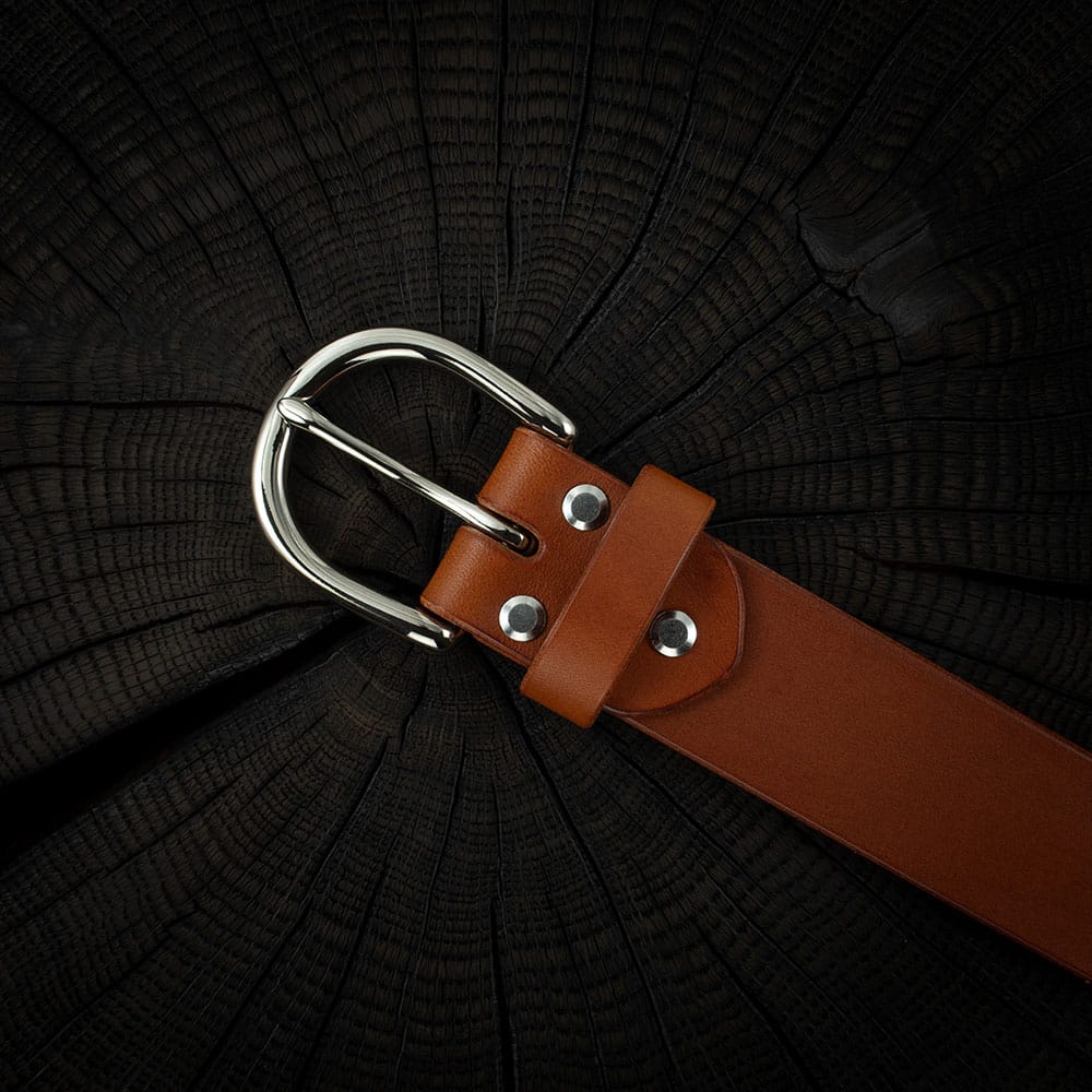 Naiste nahast püksirihm - pruun ja hõbe pannal