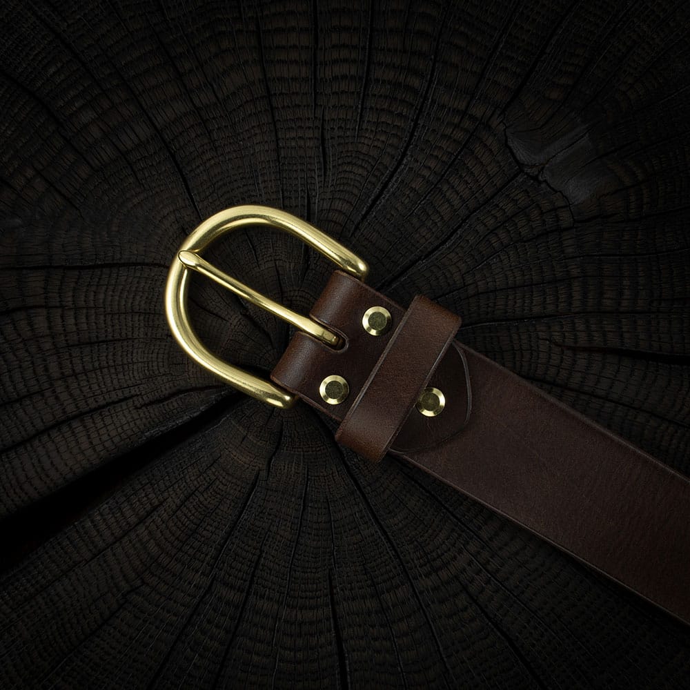 Naiste nahast püksirihm - tume pruun